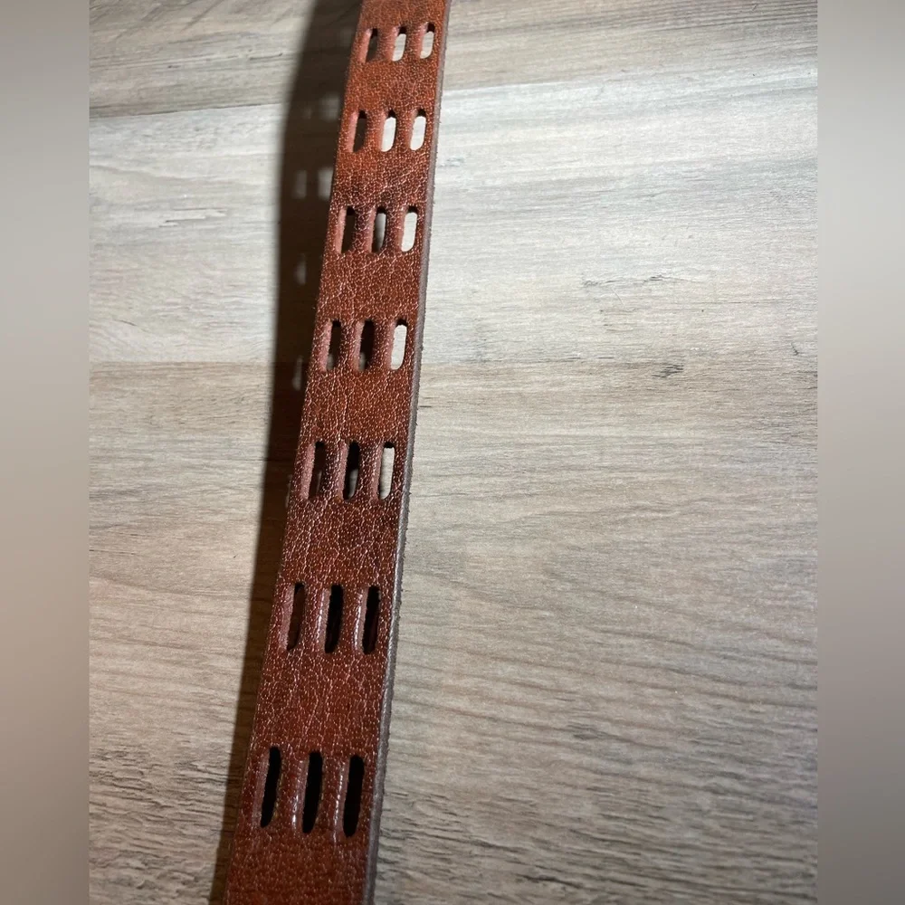 Faded Glory BROWN boys leather belt 20-22 NWT